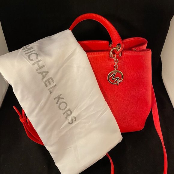 Michael Kors LG TZ Leather Anabelle Tote, Coral Reef - Picture 2 of 9